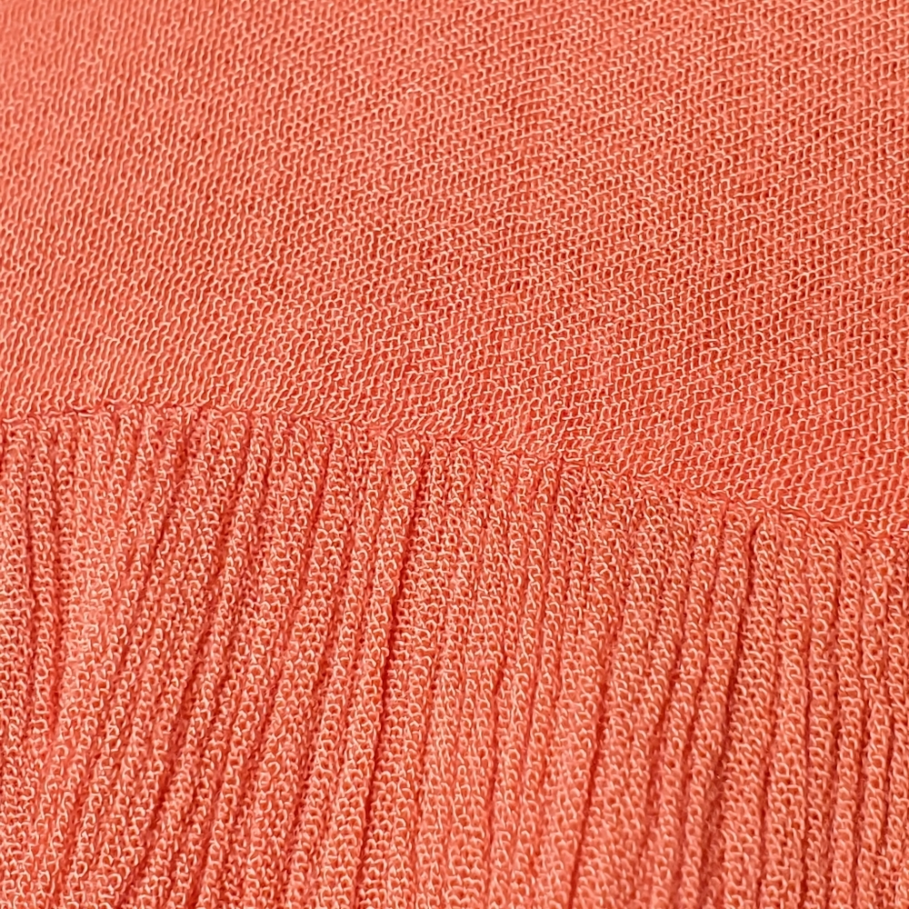 Eloquii Coral Orange Long Sleeve Flowy Boho Blouse with front tie Loose … - Picture 6 of 10